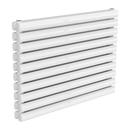 Reina Nevah Double Horizontal Designer Radiator - 590mm x 800mm - White