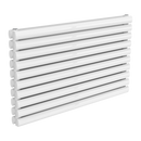 Reina Nevah Double Horizontal Designer Radiator - 590mm x 1000mm - White