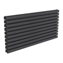 Reina Nevah Double Horizontal Designer Radiator - 590x1200mm - Anthracite RND-NVH512DA