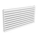 Reina Nevah Double Horizontal Designer Radiator - 590x1200mm - White RND-NVH512DW
