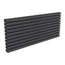 Reina Nevah Double Horizontal Designer Radiator - 590x1400mm - Anthracite RND-NVH514DA