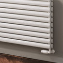 Reina Nevah Double Horizontal Designer Radiator - 590mm x 1400mm - White