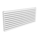 Reina Nevah Double Horizontal Designer Radiator - 590x1400mm - White RND-NVH514DW