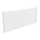 Reina Nevah Single Horizontal Designer Radiator - 590mm x 1400mm - White