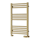 Reina Ottone Heated Towel Rail - 800x500mm - Brushed Brass RND-OTO080050B