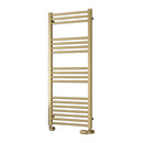 Reina Ottone Heated Towel Rail - 1200x600mm - Brushed Brass RND-OTO120060B