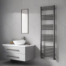 Reina Ottone Heated Towel Rail - 1600mm x 500mm - Brushed Gun Metal