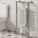 Reina Oxford Horizontal Traditional Heated Towel Rail - 960mm x 538mm - White