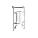 Reina Oxford Horizontal Traditional Heated Towel Rail - 960mm x 538mm - White