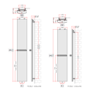 Reina Picoli Flat Panel Vertical Designer Radiator - 1500mm x 280mm - Anthracite