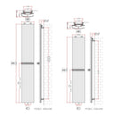 Reina Picoli Flat Panel Vertical Designer Radiator - 1500x280mm - Black RND-PCL150K