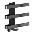 Reina Panaro Designer Heated Towel Rail - 500x500mm - Brushed Gun Metal RND-PNO0505G