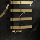 Reina Panaro Designer Heated Towel Rail - 1100mm x 500mm - Brushed Brass
