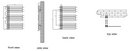 Reina Pettino Flat Panel Heated Towel Rail - 823mm x 550mm - White