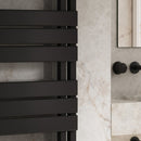 Reina Pettino Flat Panel Heated Towel Rail - 1124mm x 550mm - Black