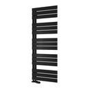 Reina Pettino Flat Panel Heated Towel Rail - 1424x550mm - Black RND-PTN142K