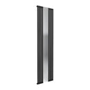 Reina Reflect Vertical Designer Radiator - 1800x445mm - Black RND-RC8B
