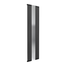 Reina Reflect Vertical Designer Radiator - 1800mm x 445mm - Black