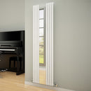 Reina Reflect Vertical Designer Radiator - 1800mm x 445mm - White