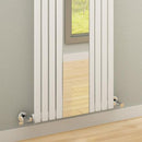 Reina Reflect Vertical Designer Radiator - 1800mm x 445mm - White