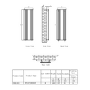Reina Reflect Vertical Designer Radiator - 1800mm x 445mm - White