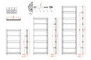 Reina Rezzo Vertical Designer Heated Towel Rail - 740mm x 450mm Wide - Chrome