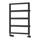 Reina Rezzo Vertical Designer Heated Towel Rail - 740x450mm - Black RND-REZ074045K