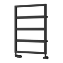 Reina Rezzo Vertical Designer Heated Towel Rail - 740mm x 450mm Wide - Black