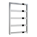 Reina Rezzo Vertical Designer Heated Towel Rail - 740mm x 550mm Wide - Chrome