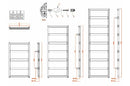 Reina Rezzo Vertical Designer Heated Towel Rail - 1460x550mm - Chrome RND-REZ146055