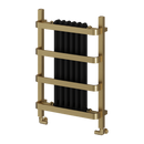 Reina Regina Designer Heated Towel Rail - 800mm x 550mm - Gold/Black