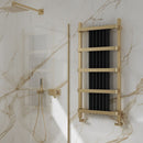 Reina Regina Designer Heated Towel Rail - 1200mm x 550mm - Gold/Black