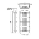 Reina Regina Designer Heated Towel Rail - 1200mm x 550mm - Gold/Black