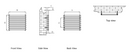 Reina Rione Double Horizontal Designer Radiator - 544mm x 400mm - White
