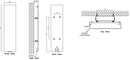 Reina Slimline Vertical Designer Radiator - 1470x300mm - Anthracite RND-SLN14703A