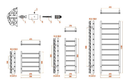Reina Serena Vertical Designer Heated Towel Rail - 1200x300mm - Chrome RND-SRN3120