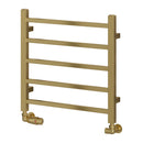 Reina Serena Square Tube Heated Towel Rail - 500x500mm - Brushed Brass RND-SRN5050B