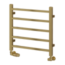 Reina Serena Square Tube Heated Towel Rail - 500mm x 500mm - Brushed Brass
