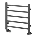 Reina Serena Square Tube Heated Towel Rail - 500x500mm - Brushed Gun Metal RND-SRN5050G