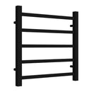 Reina Serena Square Tube Heated Towel Rail - 500x500mm - Black RND-SRN5050K