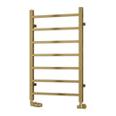 Reina Serena Square Tube Heated Towel Rail - 800x500mm - Brushed Brass RND-SRN5080B