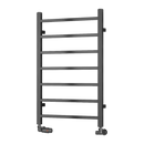 Reina Serena Square Tube Heated Towel Rail - 800mm x 500mm - Brushed Gun Metal