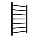 Reina Serena Square Tube Heated Towel Rail - 800mm x 500mm - Black
