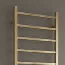 Reina Serena Square Tube Heated Towel Rail - 1200mm x 500mm - Brushed Brass