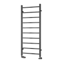 Reina Serena Square Tube Heated Towel Rail - 1200mm x 500mm - Brushed Gun Metal