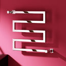 Reina Serpe Designer Heated Towel Rail - 510mm x 500mm - Chrome