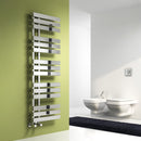 Reina Sesia Vertical Designer Heated Towel Rail - 1500mm x 500mm - Chrome