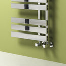 Reina Sesia Vertical Designer Heated Towel Rail - 1500mm x 500mm - Chrome