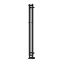 Reina Todi Designer Heated Towel Rail - 1200mm x 108mm - Black