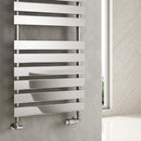 Reina Trento Vertical Designer Heated Towel Rail - 1300mm x 500mm - Chrome